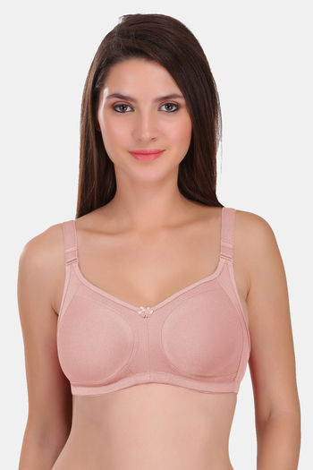 Buy Featherline Double Layered Non Wired Full Coverage Minimiser Bra - Rose Pink